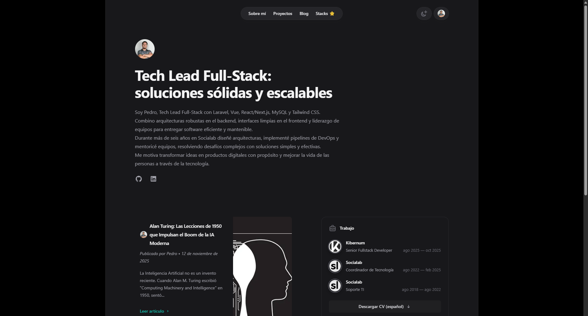 Pedro Jiménez | Senior Full Stack Developer